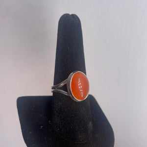 Carnelian Size 9 Sterling Silver Ring