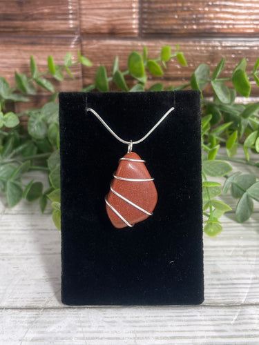 Goldstone Wire-Wrapped Pendant