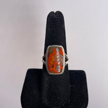 Load image into Gallery viewer, Seam Agate Size 8 Sterling Silver Ring