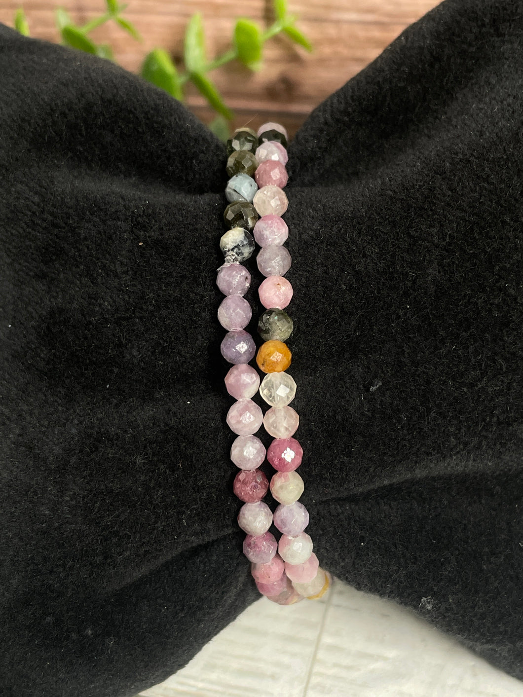 Mixed Tourmaline Faceted Crystal Bracelet