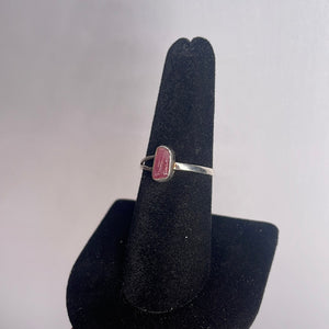 Pink Tourmaline Size 8 Sterling Silver Ring