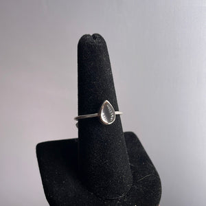 Clear Quartz Size 9 Sterling Silver Ring
