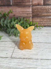 Load image into Gallery viewer, Orange Calcite Pikachu Carving