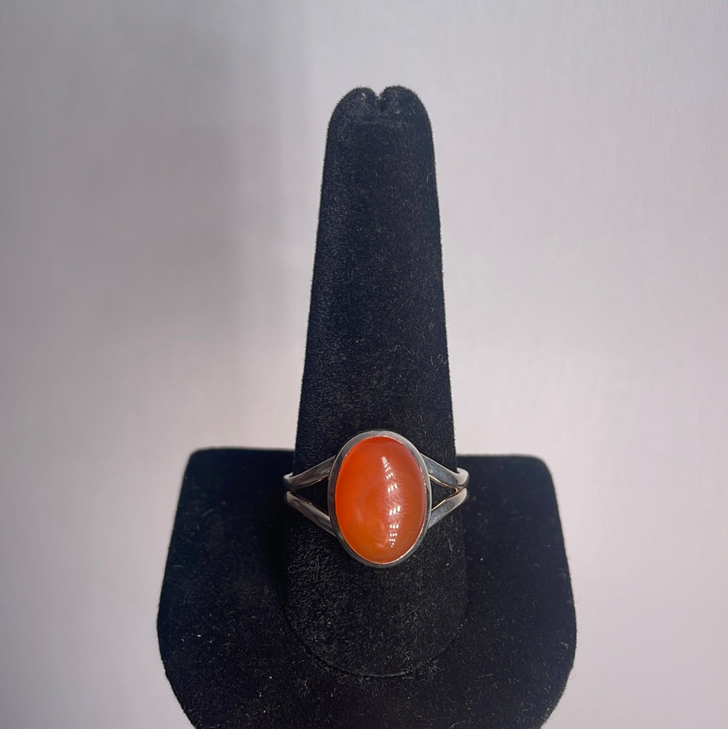 Carnelian Size 11 Sterling Silver Ring