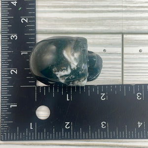 Moss Agate Skull