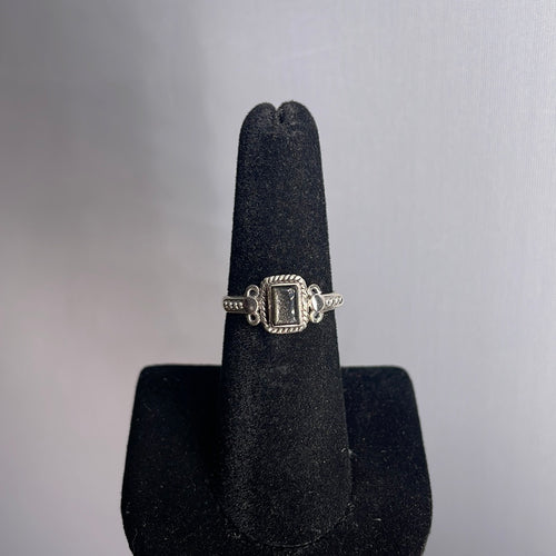 Silver Sheen Obsidian Size 7 Sterling Silver Ring