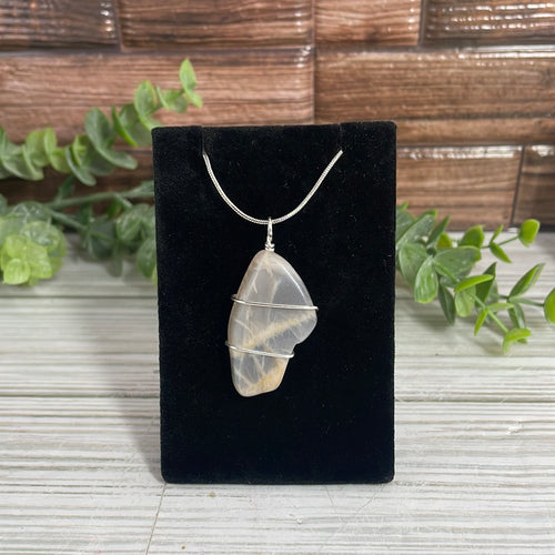 Moonstone Wire-Wrapped Pendant