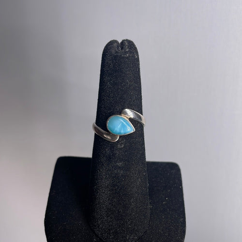 Larimar Size 6 Sterling Silver Ring