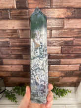 Load image into Gallery viewer, Moss Agate Tower XL