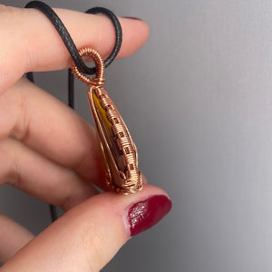 Mookaite Wire-Wrapped Pendant