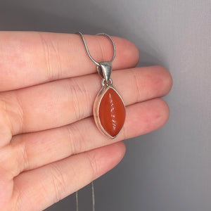 Carnelian Sterling Silver Pendant