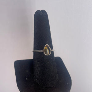 Citrine Size 9 Sterling Silver Ring