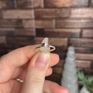 Rose Quartz Size 6 Sterling Silver Ring