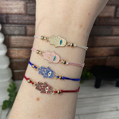 Hamsa Adjustable Pull Bracelet