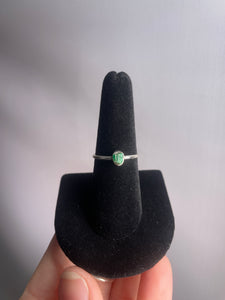 Emerald SZ 8 Sterling Silver Ring