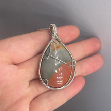 Load image into Gallery viewer, Polychrome Jasper Wire-Wrapped Pendant