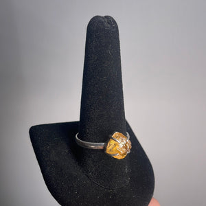 Citrine Size 12 Sterling Silver Ring