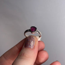 Load image into Gallery viewer, Watermelon Tourmaline Size 8 Sterling Silver Ring