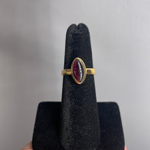 Load image into Gallery viewer, Garnet Size 6 14k Gold Plated Ring