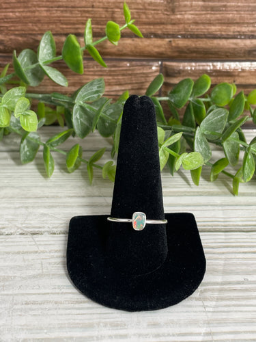 Ethiopian Opal SZ 10 Sterling Silver Ring
