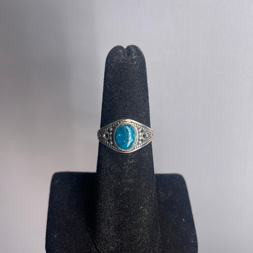 Blue Apatite Size 6 Sterling Silver Ring
