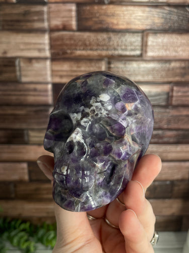 Chevron Amethyst Skull