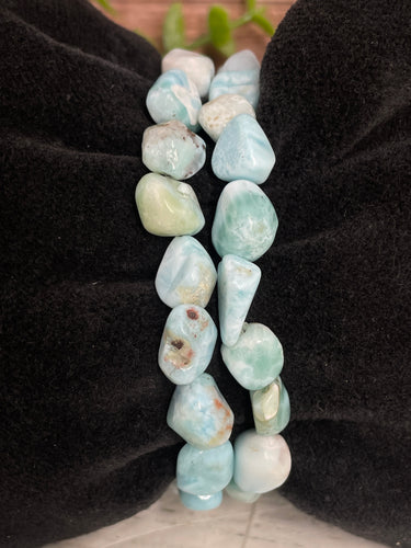 Larimar Freeform Crystal Bracelet