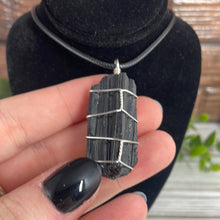 Load image into Gallery viewer, Black Tourmaline Wire-Wrapped Pendant