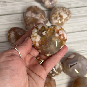Flower Agate Heart