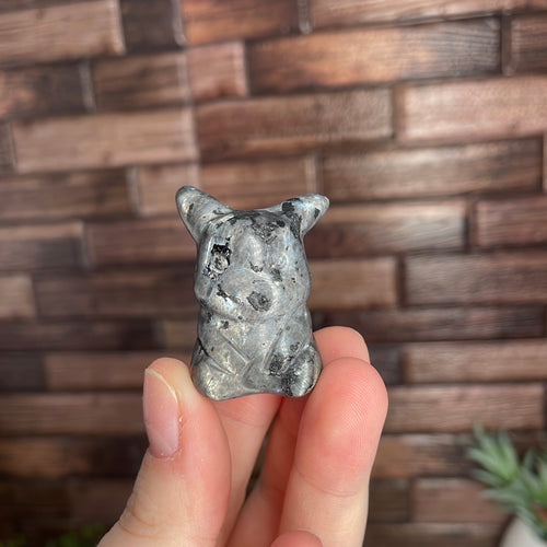 Larvikite Pikachu Carving