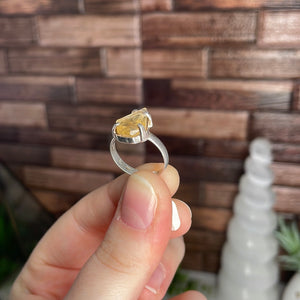 Citrine Size 6 Sterling Silver Ring