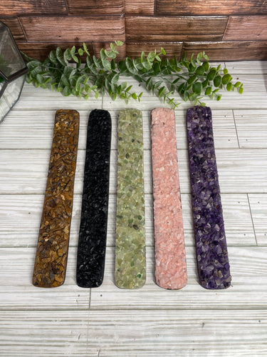 Gemstone Wooden Incense Burner