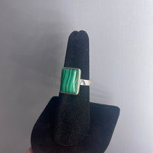 Load image into Gallery viewer, Malachite Size 7 Sterling Silver Ring