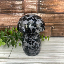 Load image into Gallery viewer, Indigo Gabbro Mushroom Carving