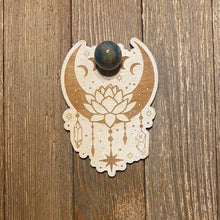 Load image into Gallery viewer, Wooden Moon Phase Lotus Sphere Stand