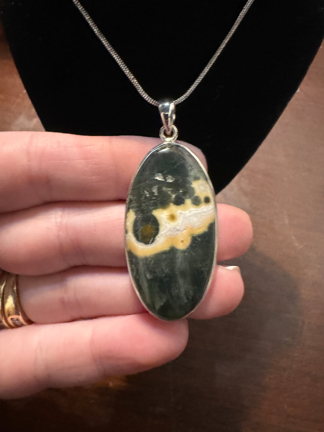 Ocean Jasper Sterling Silver Pendant