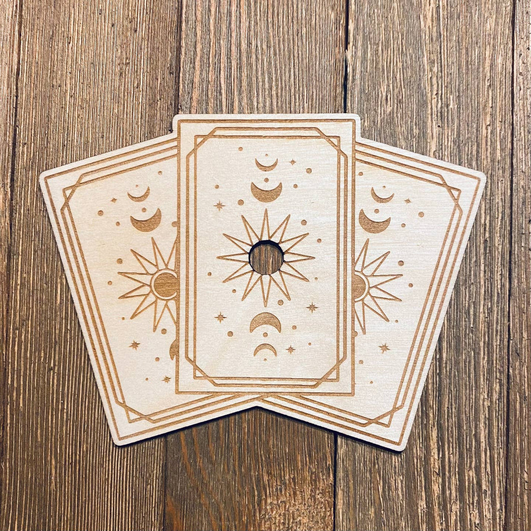 Wooden Tarot Card Sphere Stand