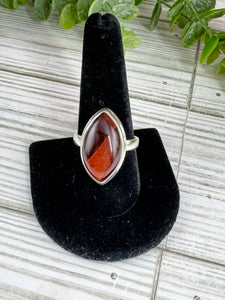 Red Tiger Eye Sterling Silver Ring SZ 11