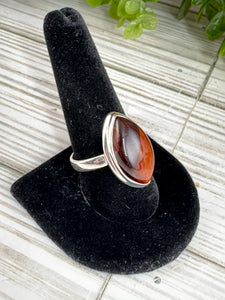 Red Tiger Eye Sterling Silver Ring SZ 11