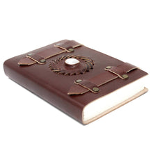 Load image into Gallery viewer, Leather Journal With Moonstone