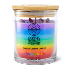Load image into Gallery viewer, 7 Chakra Crystal Candle