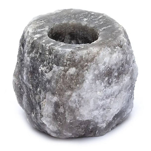Black Himalayan Salt Candle Holder