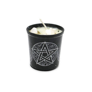 Triple Moon Pentacle Votive Candle