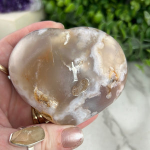 Flower Agate Heart