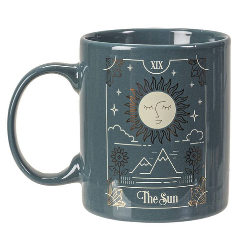 The Sun Tarot Blue Mug