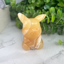 Load image into Gallery viewer, Orange Calcite Pikachu Carving