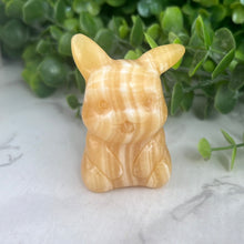 Load image into Gallery viewer, Orange Calcite Pikachu Carving