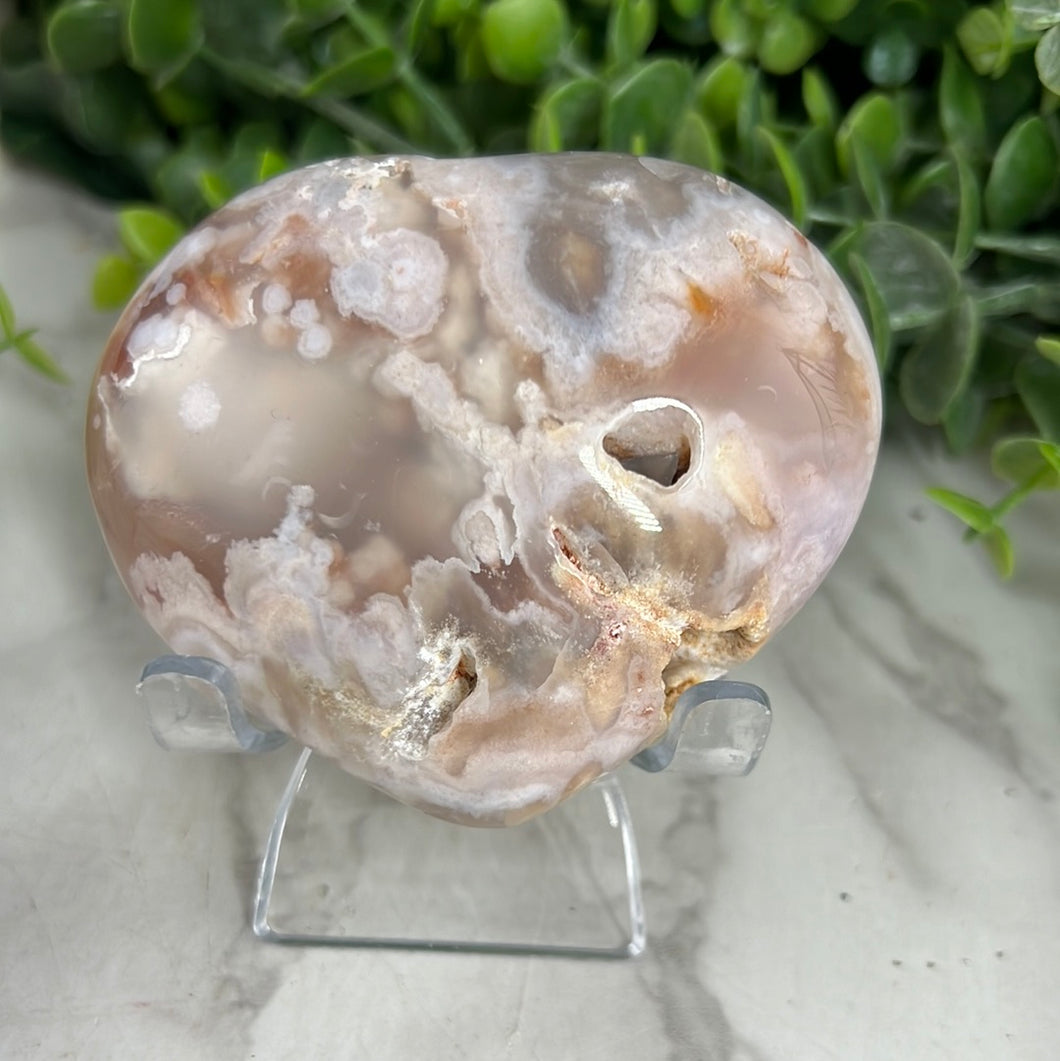 Flower Agate Heart