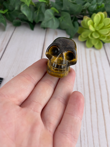 Tiger Eye Skull