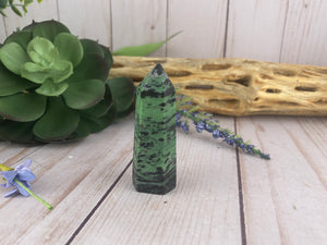 Ruby Zoisite Crystal Tower | Zoisite Point | Crystals Rocks Stones & Minerals